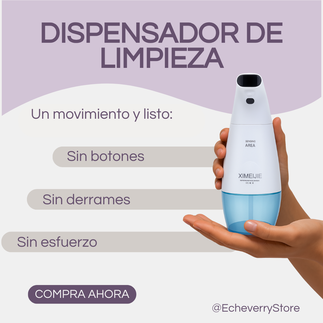 DISPENSADOR DE JABÓN AUTOMÁTICO -- ¡Higiene y Estilo futurista!